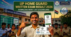 UP Home Guard Written Exam Result 2026 download merit list and scorecard